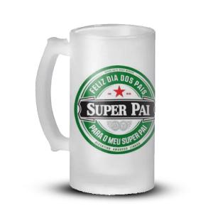 Caneca Vidro de Chopp Vidro Jateado 475ml Sublimação   